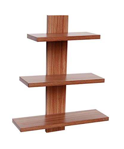 Image of Captiver Engineered Wood Wall Mounted Home Decorative Shelf Racks Stands (Walnut Finish) II Office Decoration Living Room Bathroom Bedroom Pooja