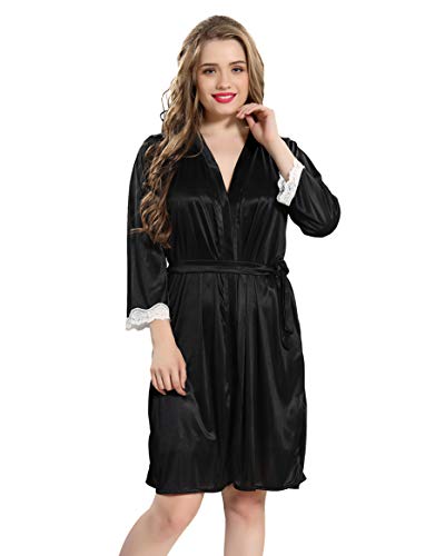 AV2 Women's Satin Solid Knee Length Night Dress - Image 6