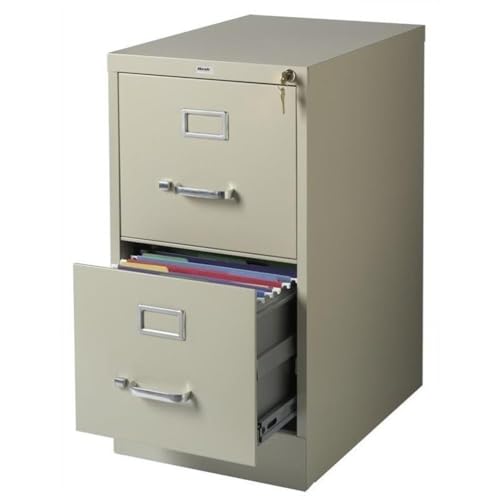 Image of Hirsh 15 inch W 2 Drawer Vertical File Cabinet, Putty, Letter 17889 - 1 Each