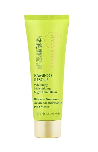 Terramar Bamboo Rescue Whitening Night Hand Balm - Moisturizing Cream, Reduces Dark Spots, Hydrates & Softens Dry Hands, Promotes Bright Skin, 2.82 oz