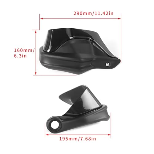 Protège-mains moto guidon déflecteur de vent noir robuste - 2