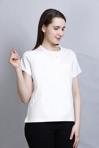 Image of CUPID Women Comfortable Cotton Round Neck Half Sleeve Casual T-Shirt, Sleep, Night, Yoga, Daily Gym n Lounge Wear Short Tee /Top for Girls