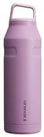 Stanley IceFlow Cap and Carry Water Bottle 50 oz | Wide Mouth Twist Lid | Lightweight and Leakproof for Travel and Sports | Insulated Stainless Steel | BPA-Free | Lilac