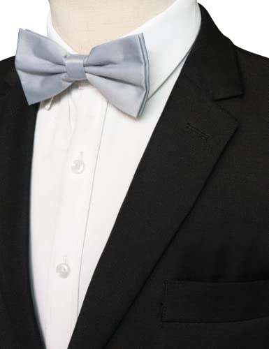 Image of JEMYGINS Solid Color Pre-tied Bow Tie Adjustable Bowtie for Men