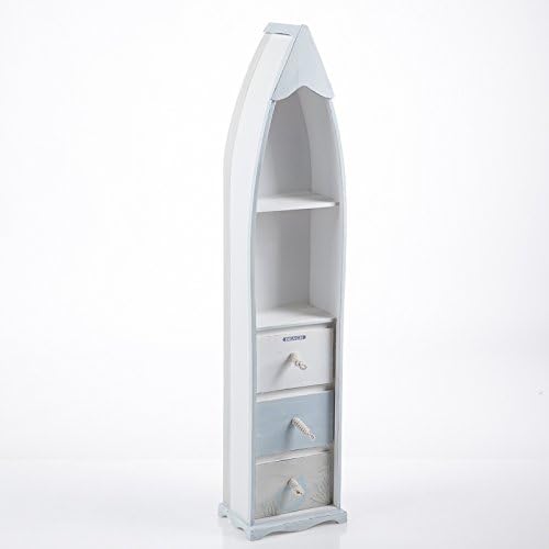 DiKasa Unit Made of MDF Wood, 3 Drawers, Boat-Shaped, 26 x 23 x H 123 cm