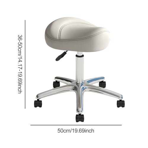 Tabouret de selle ergonomique réglable multifonction blanc de travail