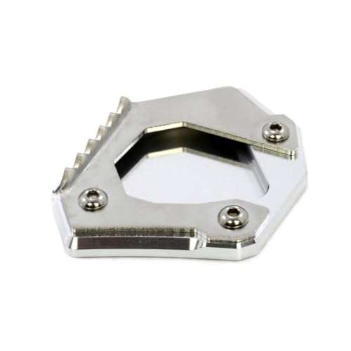 Extensión de soporte lateral de aluminio para F700GS (2013-2017): base de apoyo firme plata