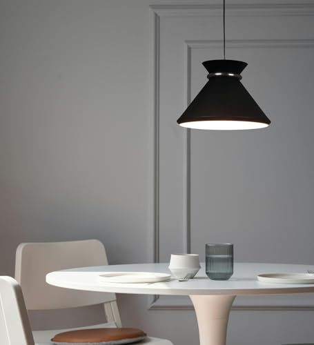 Image of MONI Lights Hanging Tulip Cone Disc Ceiling Light Lamp Home Decor Items, Hanging Ceiling Decorative Chandelier Home, Living Room, Indoor Outdoor Jhumar Lighing ML 0103BK Black(Pack of 3)