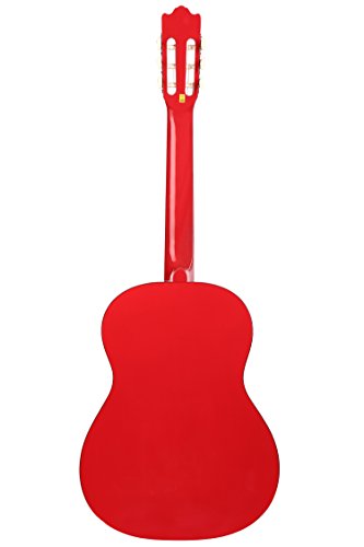 Image of Juarez 39C /RED Classical Guitar Full Size Deluxe Nylon Strings, Red Gloss Finish
