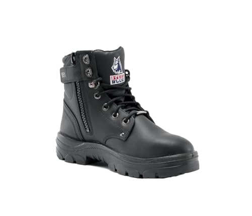 Steel Blue Men's Argyle 6-inch Zip Steel Toe Boot, Black