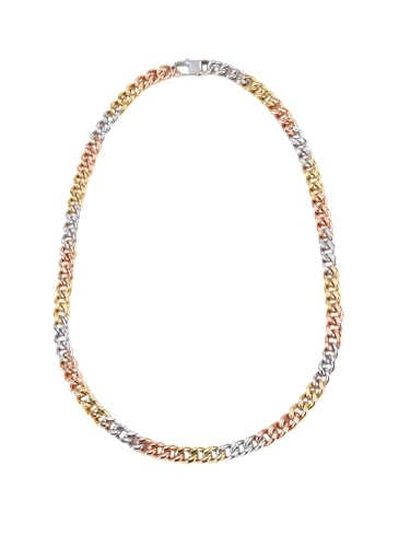 YUZEN Tri-color Cuban Link Necklace