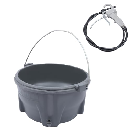 CUBELLIN Handheld Oiler Bucket with Oil Gun Plastic Oil Gun Drum Set Portable Manual Threading Pipe Machine for Pipe Threader Tools