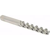 Hertel Spiral Flute Tap, M6x1, Metric Coarse, 3 Flute, Bottoming Chamfer, 6H Class of Fit, High-Speed Steel, Bright/Uncoated Finish, 2-1/2