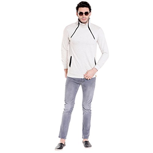 Image of Campus Sutra Men' Regular Fit Sweatshirt with Hoodie for Winter Wear | Full Sleeve |Cotton Sweatshirt | Casual Sweatshirt for Men | Western Stylish Sweatshirt for Men