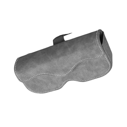 Étui à lunettes de voiture noir avec clip magnétique pour pare-soleil