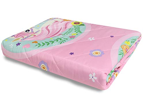 hermet Unicorno Copriletto Trapuntato Letto Singolo Una Piazza, Trapuntino Primaverile 170 x 260 cm