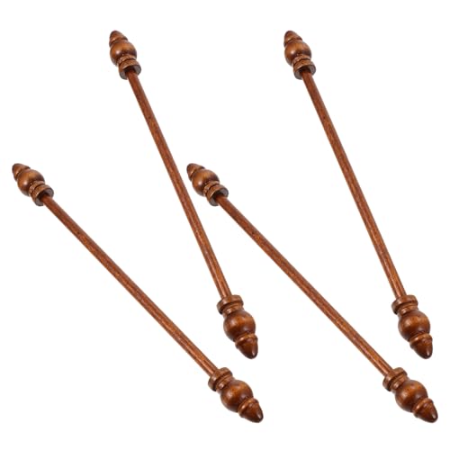 UTHCLO Aste Appendiabiti in Legno Naturale per Stampe a Rotolo, Set 2 Paia Ganci per Poster, Bastoncini per Pergamene Artistiche, per Decorazioni Parete Soggiorno e Ufficio