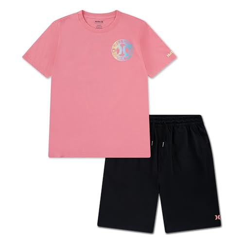 Hurley 88794 conjunto resuelve ropa incómoda con camiseta gráfica y pantalón niños