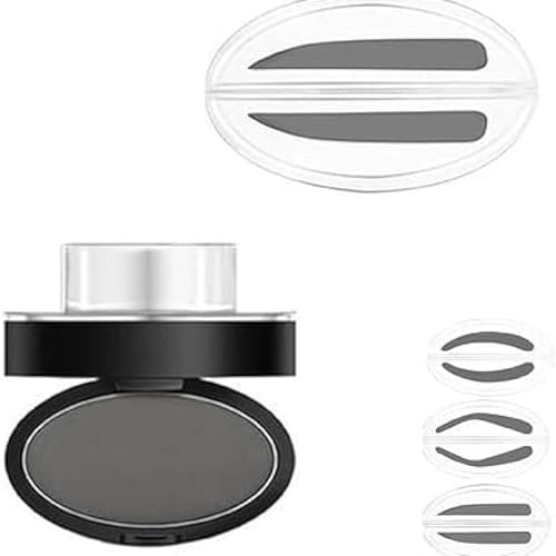Set de sellos para cejas naturales resistentes al agua, herramienta para dar forma a las cejas con maquillaje resistente al sudor, ideal para principiantes (gris-A)