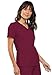 Cherokee Women's Scrubs Flexibles Sporty V-Neck Knit Panel Top, Wine, X-Large