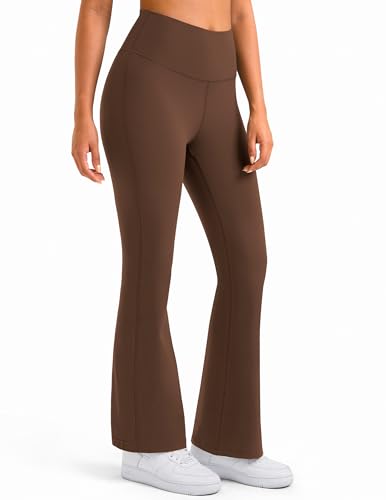 Colorfulkoala Women's Dreamlux Workout Flare Leggings High Waisted Wide Leg Bootcut Yoga Pants 29.5" / 31.5" Inseam