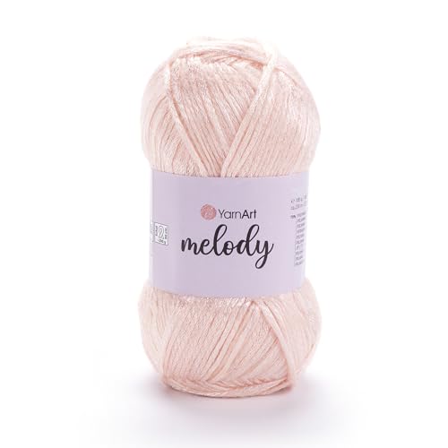 Image of YarnArt Melody Variegated Chainette - Metallic Sheen Fiber for Knitting, Crochet & Embroidery, 100g (3.5 oz) Skein, 230m (251 yd), Premium Blend of 70% Polyamide 21% Acrylic 9% Wool (896)