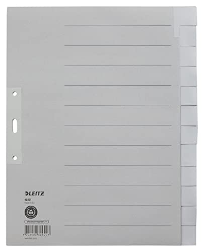 Papierregister blanko A4 résistant pour remplacer vos intercalaires usés, 12 onglets