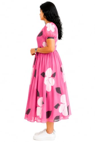 Image of Georgette Maxi Dress for Women & Girls Stylish Long Midi Dress for Casual Party & Fashion Look