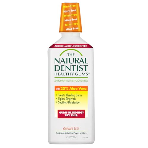 The Natural Dentist Healthy Gums Mouth Wash, Orange Zest, 16.9 Fl Oz