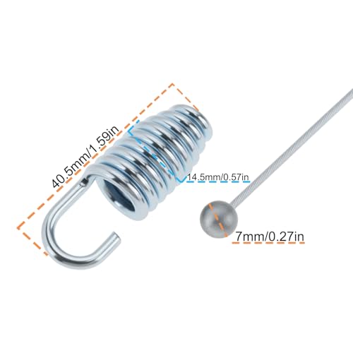 ECSiNG 2 Stück Bowdenzug mit Feder Rasenmäher Antriebskabel für Motorbremse Radantrieb Gas