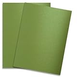 Shine LIME SATIN - Shimmer Metallic Paper - 8.5 x 11 - 80lb Text (118gsm) - 25 PK