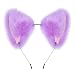 BAOBAO Women Girl Cat Fox Long Fur Ears Headband Party Cosplay Costume Hairband(Purple)