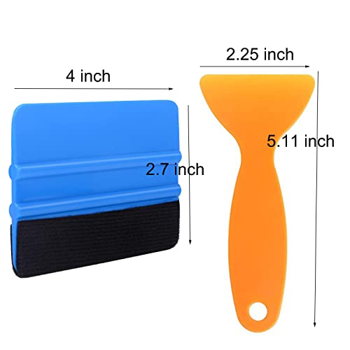 4 Pack Felt Squeegee Wrapping Tool, 4'' Inch Premium Scratch-Proof Decal Vinyl Wrap Squeegee Handy Tools For Vinyl Installation, Scrap Booking, Wall Decals #TOP2
