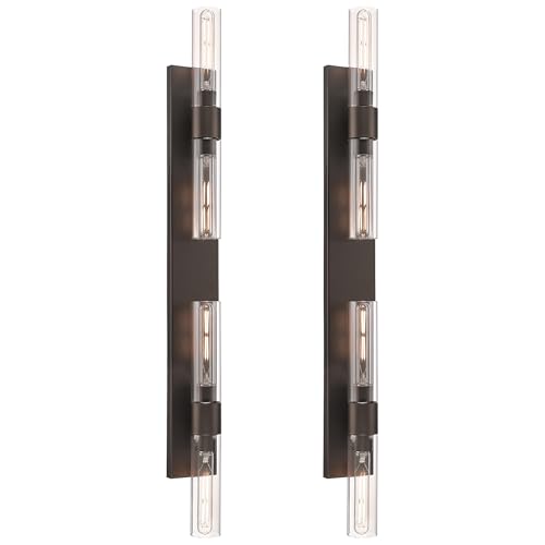 Image of HWH Farmhouse Wall Sconces Set of Two, 4-Light, 40-Inch, 5HY104B-4W-2PK ORB
