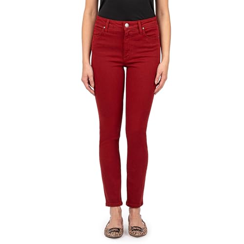 KUT from the Kloth Women's Charlize High-Rise Cigarette Leg with Regular Hem in Red