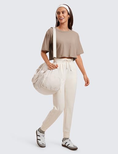 Image of CRZ YOGA Pima Cotton High Neck Crop T-Shirt