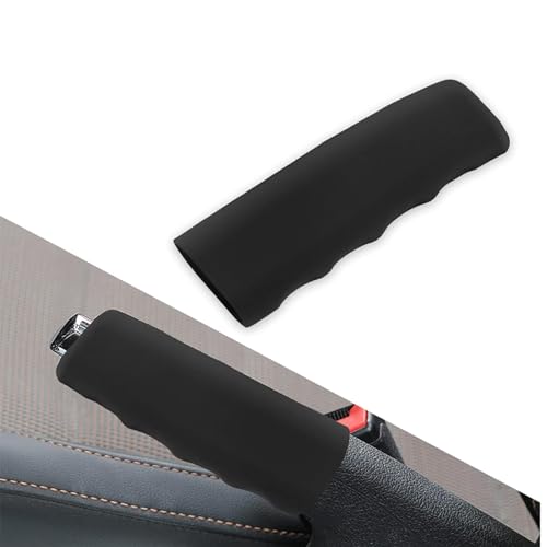 Flygun 1 PC Car Anti-skid Handbrake Protector 4.8 Long Comfortable Breathable Silicone Decoration Wavy Ergonomic Design Emergency Brake Parking Cover Uniersal Car Interior Accessories (Black)