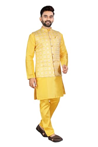Image of Trustous Traditional Men's Kurta Koti Set (3 PCS SET)