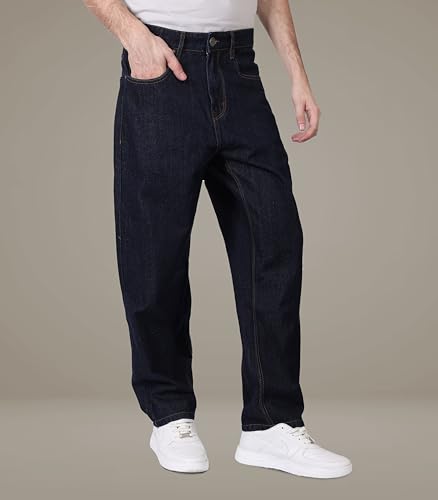 Image of i'sol Men's Loose Baggy Fit Wide Legged Jeans
