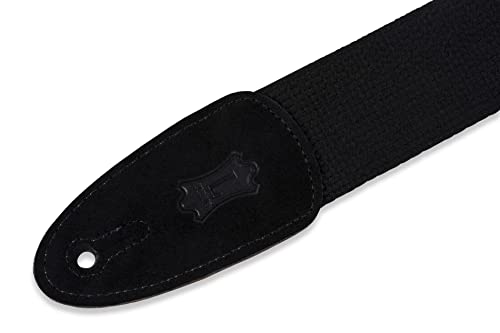 Levy's Leathers Alça de guitarra de algodão de 5 cm com extremidades de camurça e ajuste Tri-glide
