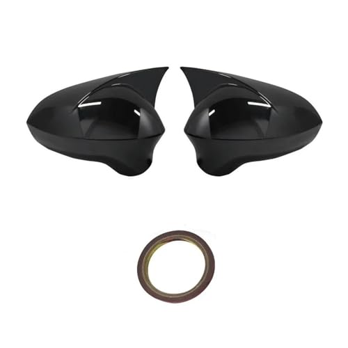 Espejo Retrovisor Coche 2 Tapas Cubierta Espejo Lateral Para Seat Para Leon 1P Para Ibiza 6J Para Exeo 3R Reemplazo Ala Puerta Pieza Externa Vista Trasera Negra
