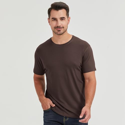 Image of netdraw Men's Ultra Soft Bamboo Viscose Cotton T-Shirt S-3XL | Moisture Wicking, Lightweight, Cool-Touch, Everyday Casual, Lounge, Sleep & Undershirt