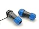 IP68 Steckverbinder SP21 Serie 2 polig wasserdichter runder Stecker und Buchse In Line Typ SP21 2 poliger Steckverbinder 380V 10A Steckverbindung