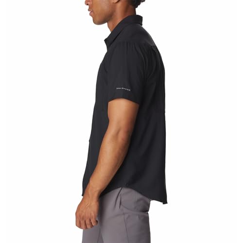 Image of Columbia Men Polyester Loose Omni-Shade Ridge Utility Lite Hiking and Trekking Short Sleeve Shirt
