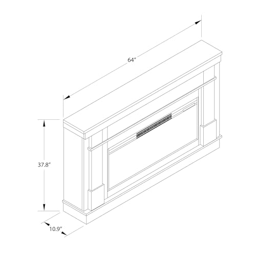 ESPIDOO Electric Fireplace Insert Modern Marble Mantel: 42 Inch Linear Fireplace Heater with Remote Control & Crystal Ember Bed - 400 Sq Ft Heating Capacity for Living Room & Apartment Decor - Image 2