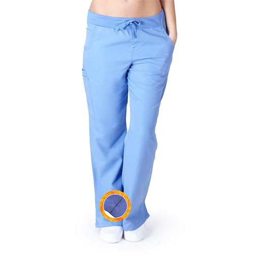 M&M SCRUBS Women's Super Soft Medical Scrub Pants for Women - Drawstring Yoga Pant Inspired - Junior FIT XXXL Ceil Blue 9120