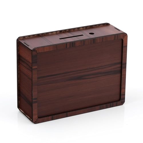 Image of Sasyvilla Money Saving Box 100000 Money Bank 1 lakh Wooden Piggy Bank for Kids & Adults Coin Box with Carved Design, Savings Box Mini Bank Wooden Coin Box Money Saver