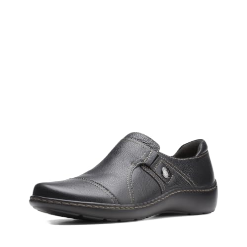 Clarks Damen Cora Poppy Slipper, Schwarz gewalkt, 39 EU – Ansicht 1