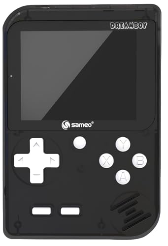 Image of Sameo Handheld Video Game Console, Dreamboy Retro Mini Game with 500 Classic Retro Game TV Compatible for Kids, Rechargeable 8 Bit Classic - Ice Black