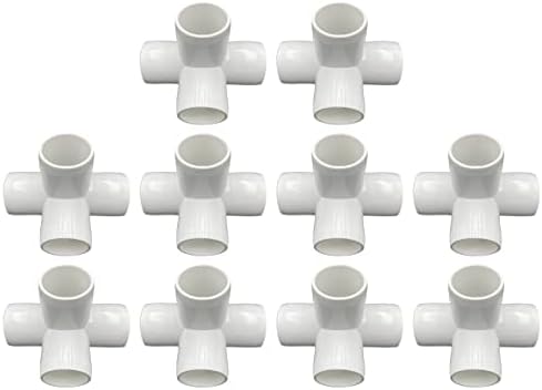 Amazon.com: 24 Pack 1/2 Inch 4 Way PVC Fittings, Furniture Grade Elbow ...